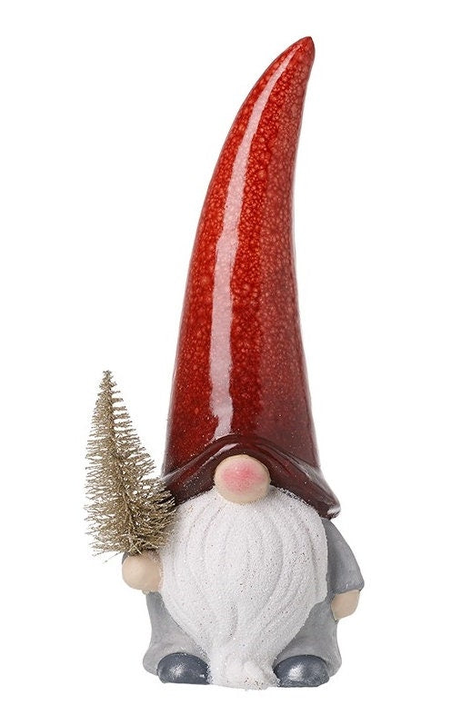 Ceramic Gonk In Big Red Hat With or Without a Tree- 2 Sizes