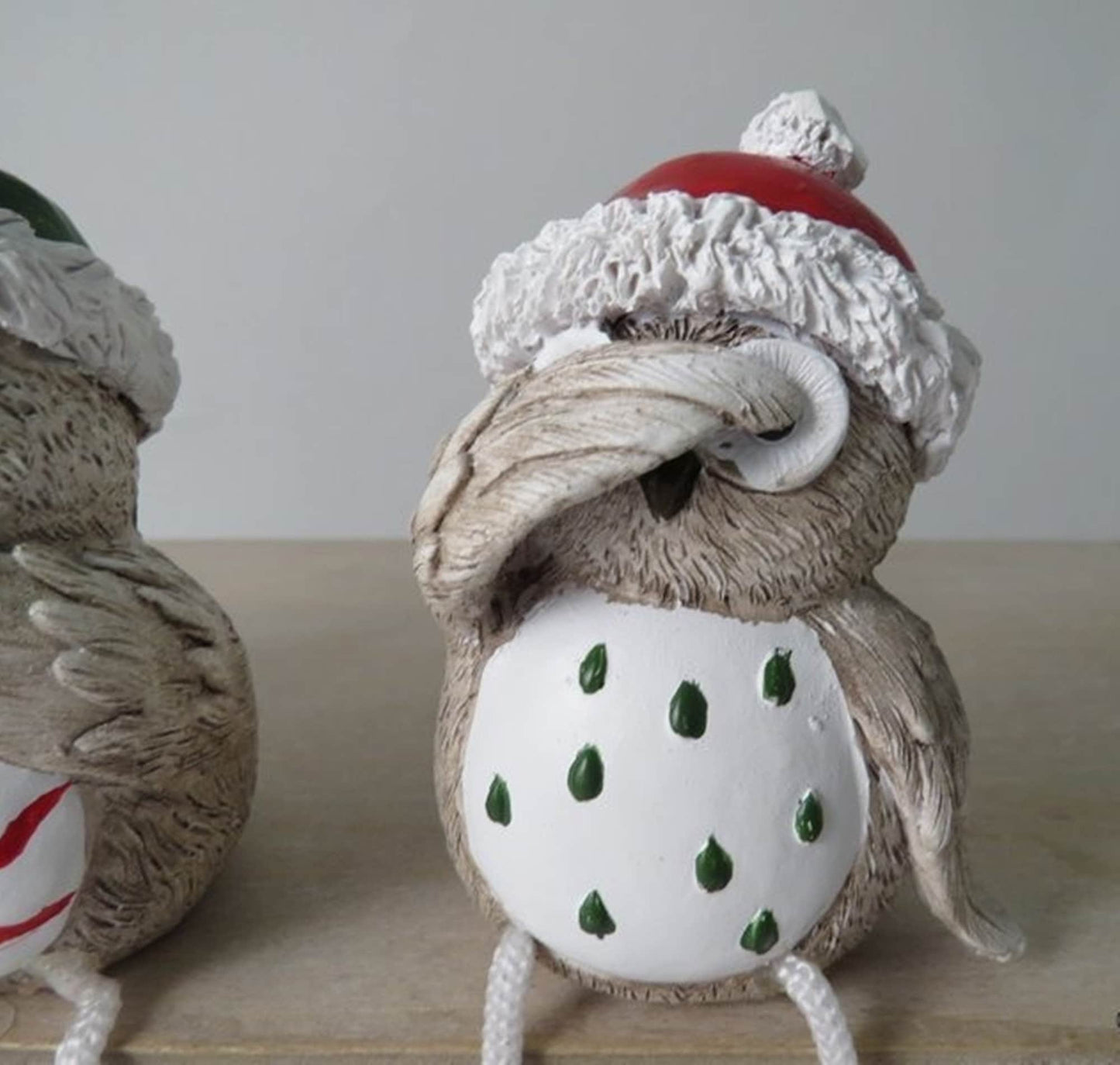 Giftware Trading Set of 3 Christmas Shelf Sitting Bird Ornaments