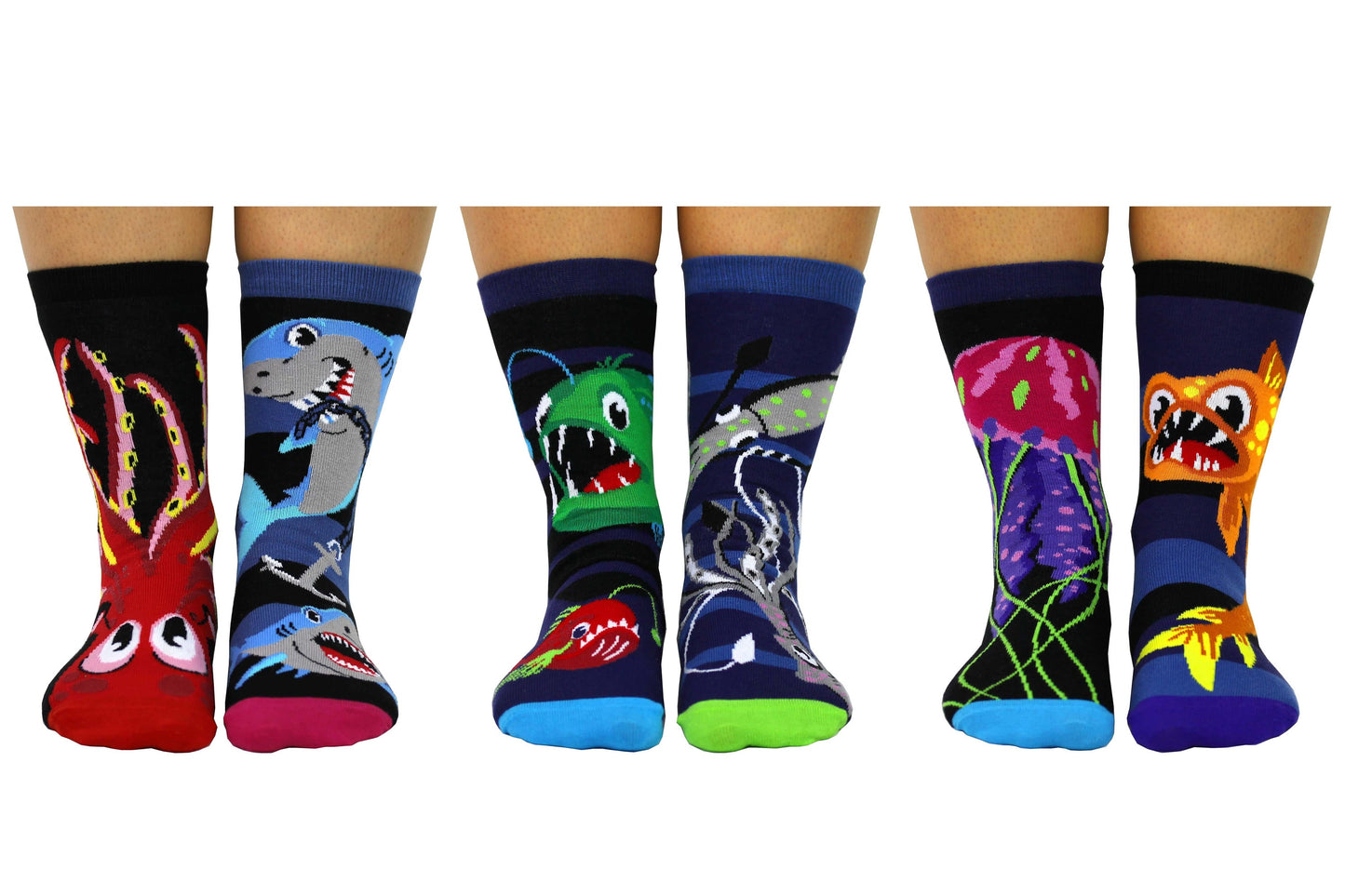 Socks of the Deep Set Of 6 Kids Odd Socks