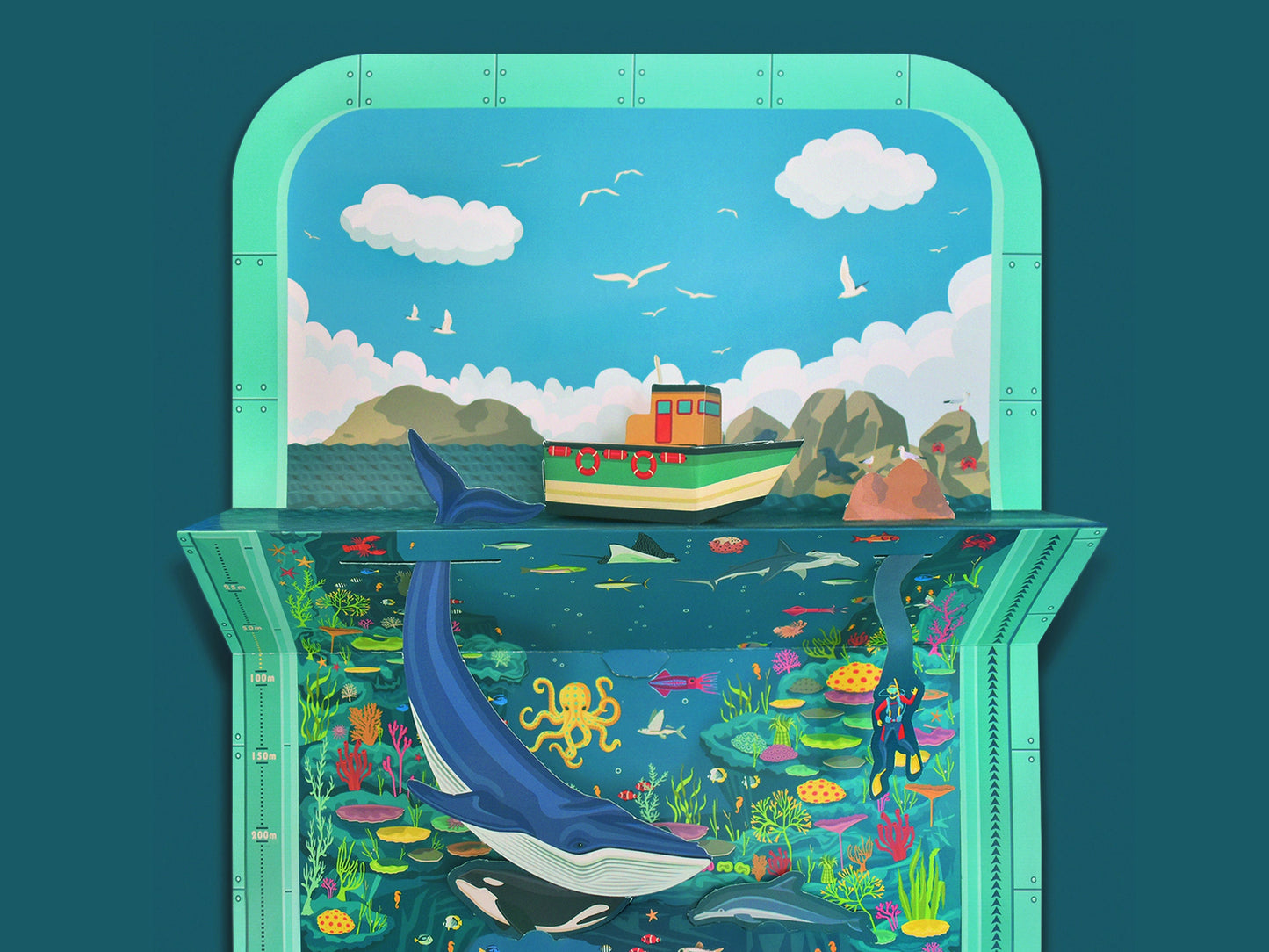 CREATE YOUR OWN DEEP BLUE SEASCAPE- Board Game & Poster