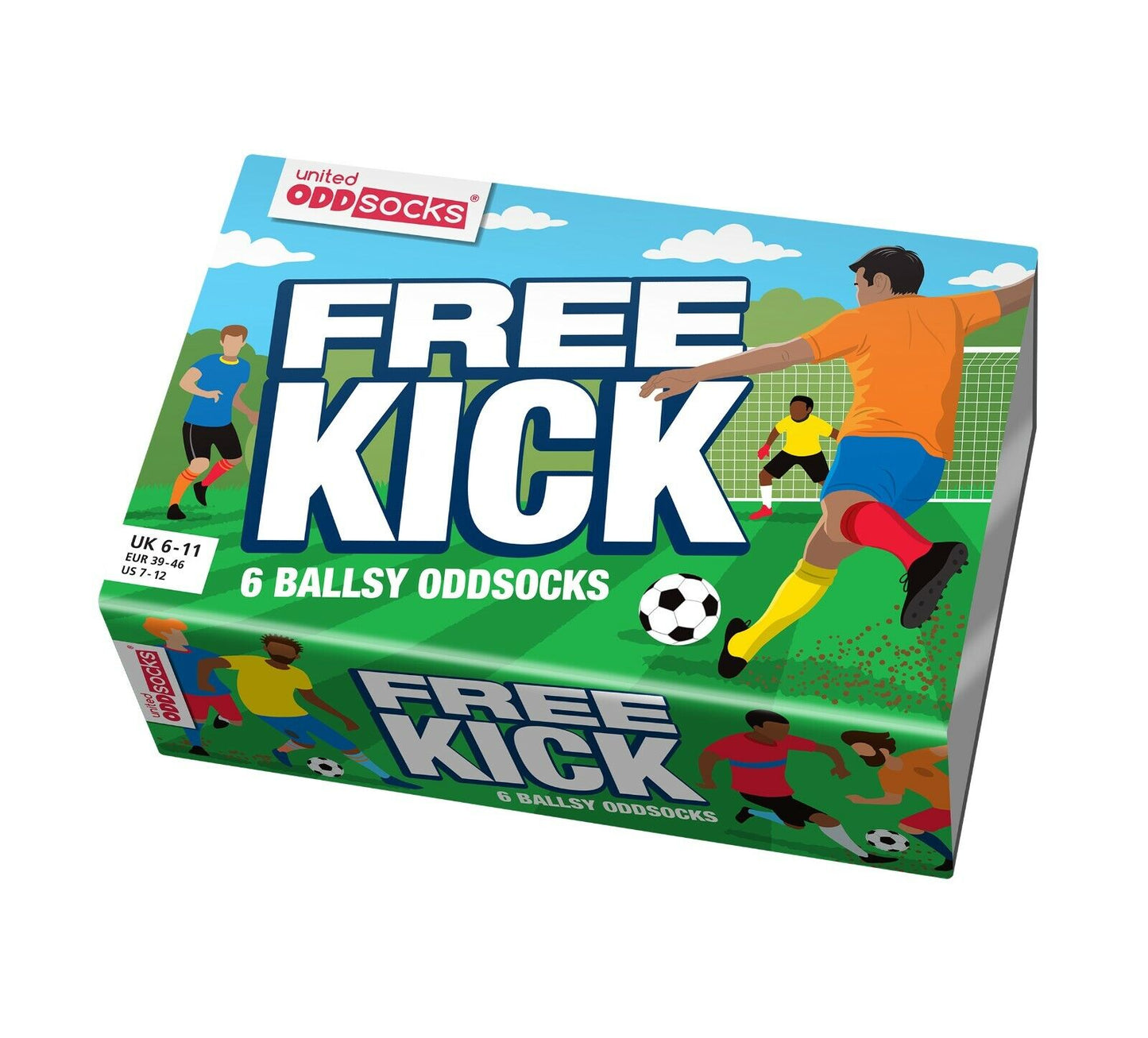 United Oddsocks - Men's Free Kick Football Themed Socks Uk 6 - 11