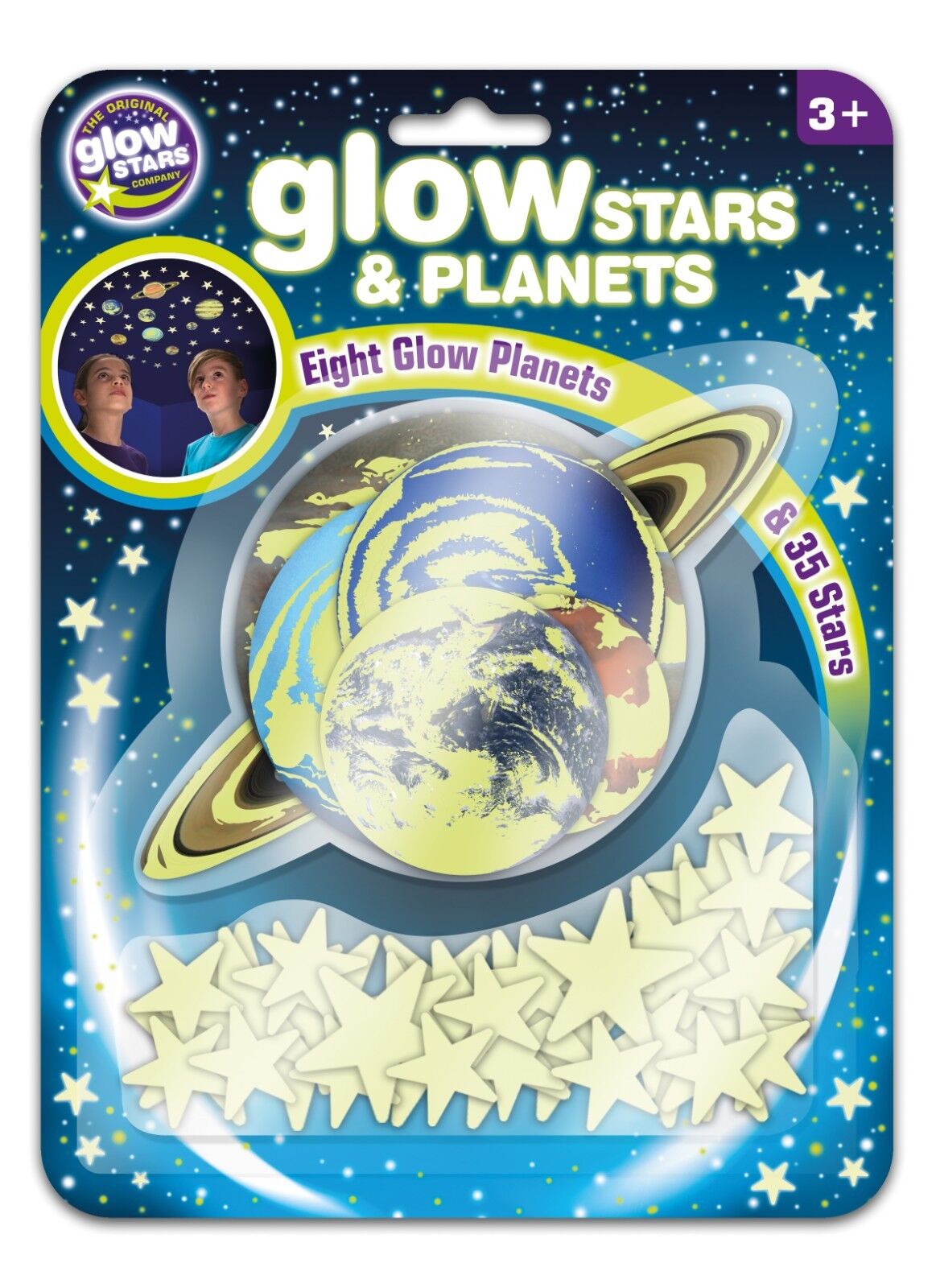 Quality Glow in the Dark Stickers and Shapes - Glitter, Stars,Planets, Dinosaurs