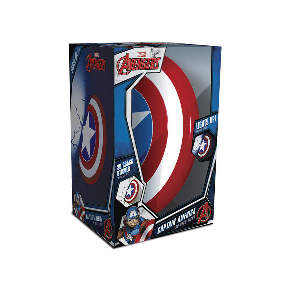 Marvel Avengers 3D Deco Wall Light Captain America & Deadpool
