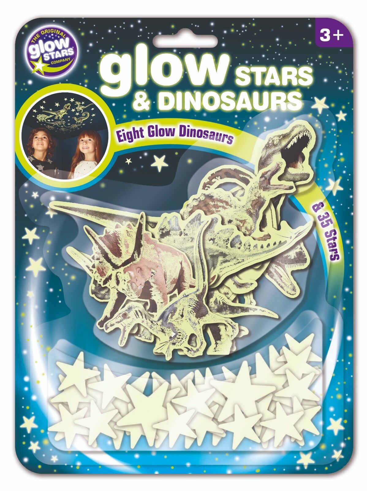 Quality Glow in the Dark Stickers and Shapes - Glitter, Stars,Planets, Dinosaurs