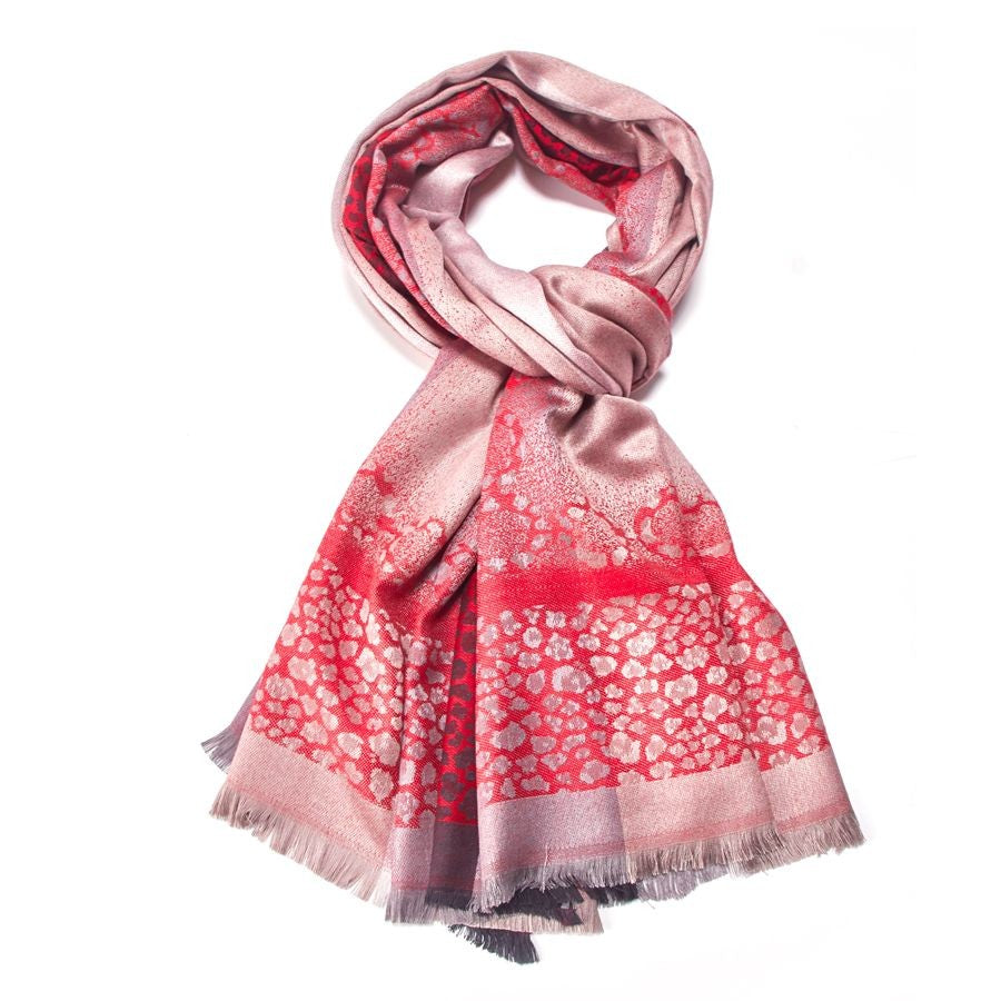 Fine Pash Soft Sheen Scarf in Red