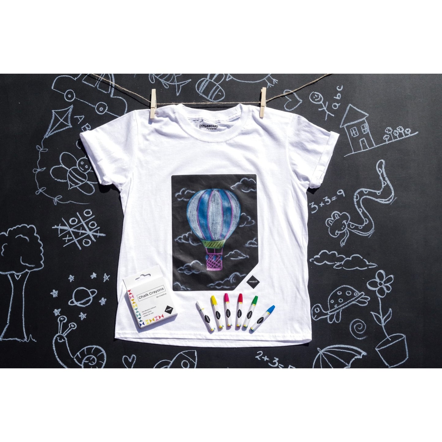 Chalkboard Apparel White T-Shirt - Draw on Your T-Shirt