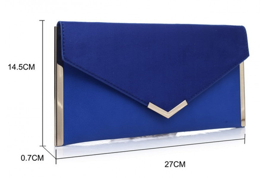 Bessie Evening Clutch Bag in BLUE