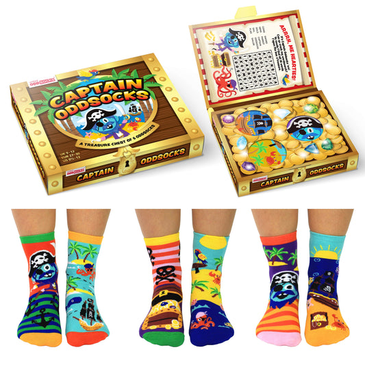 Captain Oddsocks Set Of 6 Kids Odd Socks