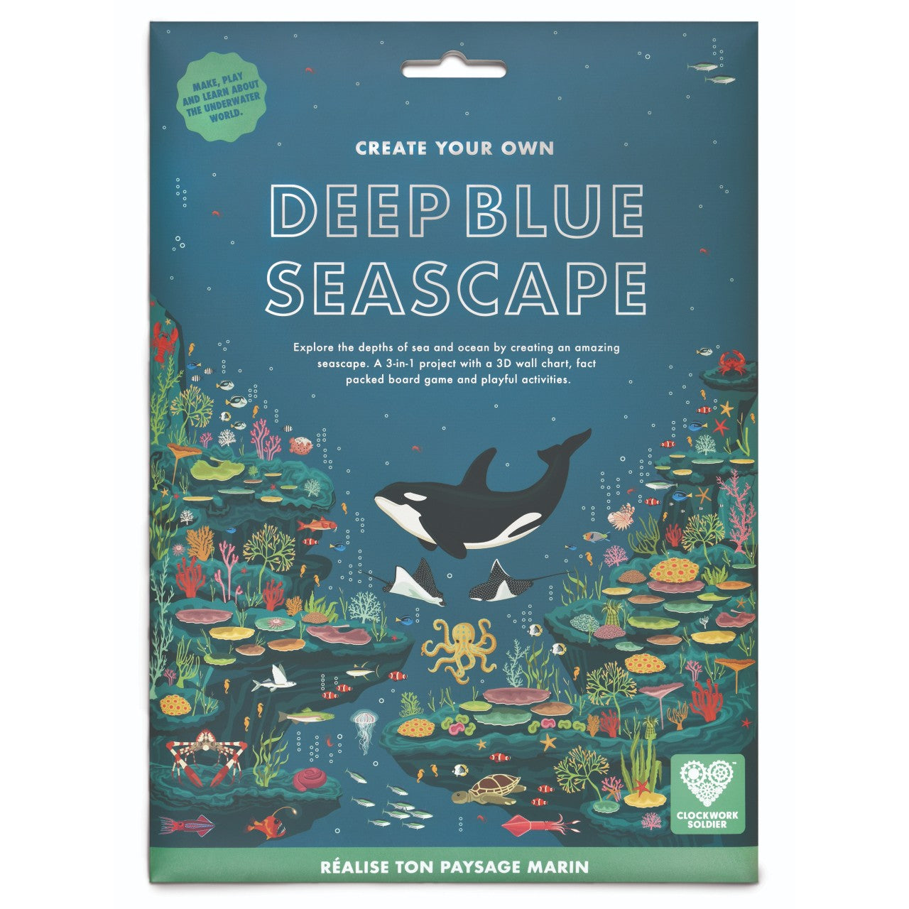 CREATE YOUR OWN DEEP BLUE SEASCAPE- Board Game & Poster