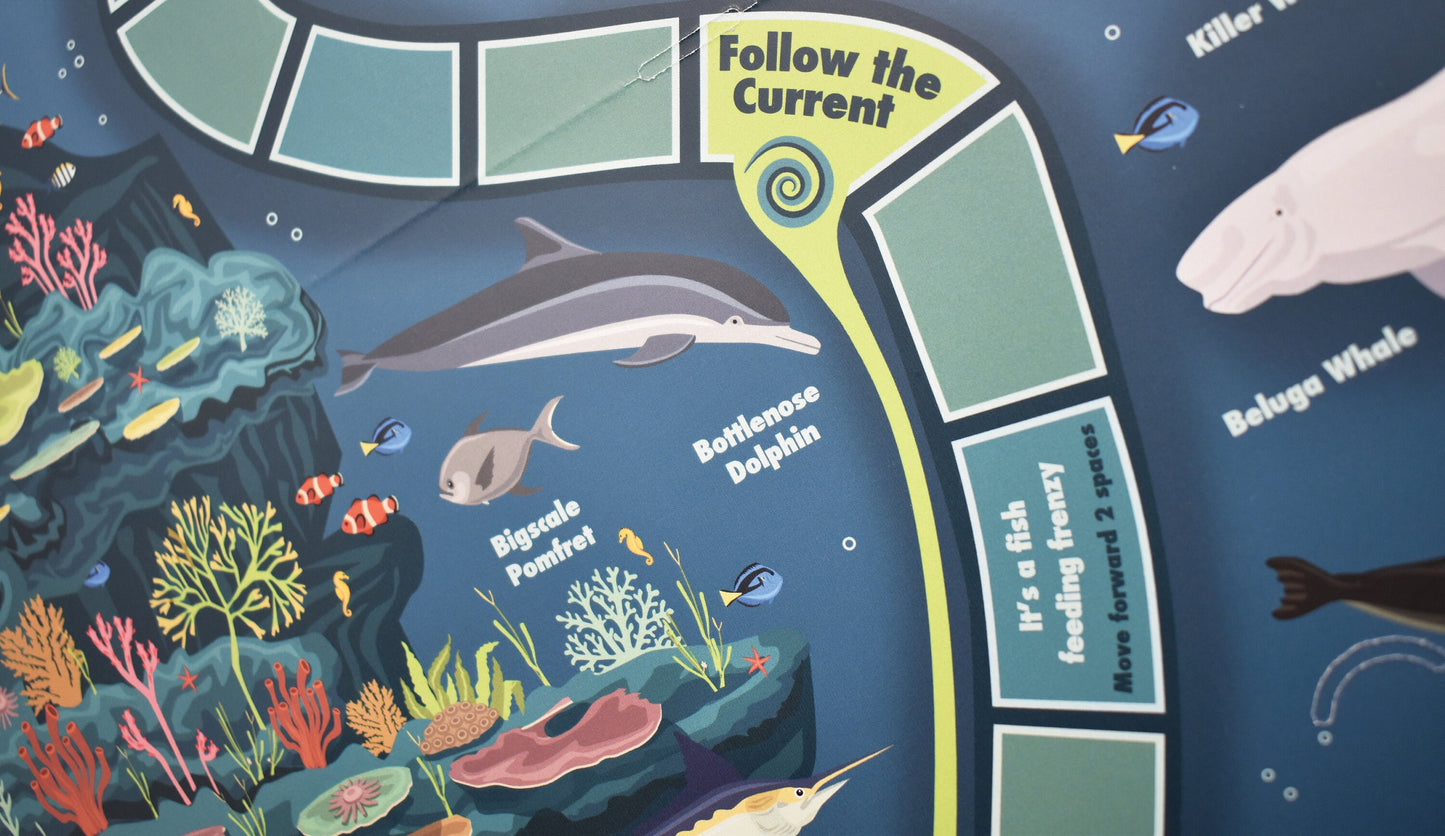 CREATE YOUR OWN DEEP BLUE SEASCAPE- Board Game & Poster