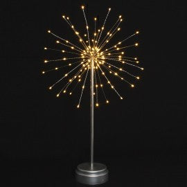 Starburst Silver Lamp - 30cm - Battery - LED