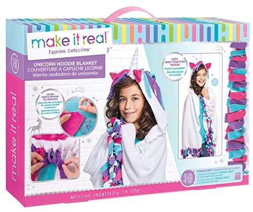 Unicorn Hoodie Blanket  - Wearable Unicorn Blanket Arts and Crafts Kit for Girls