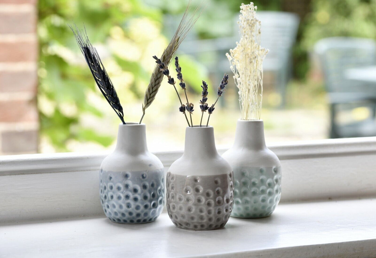 Burgon & Ball Dotty Mini Vase Trio Set