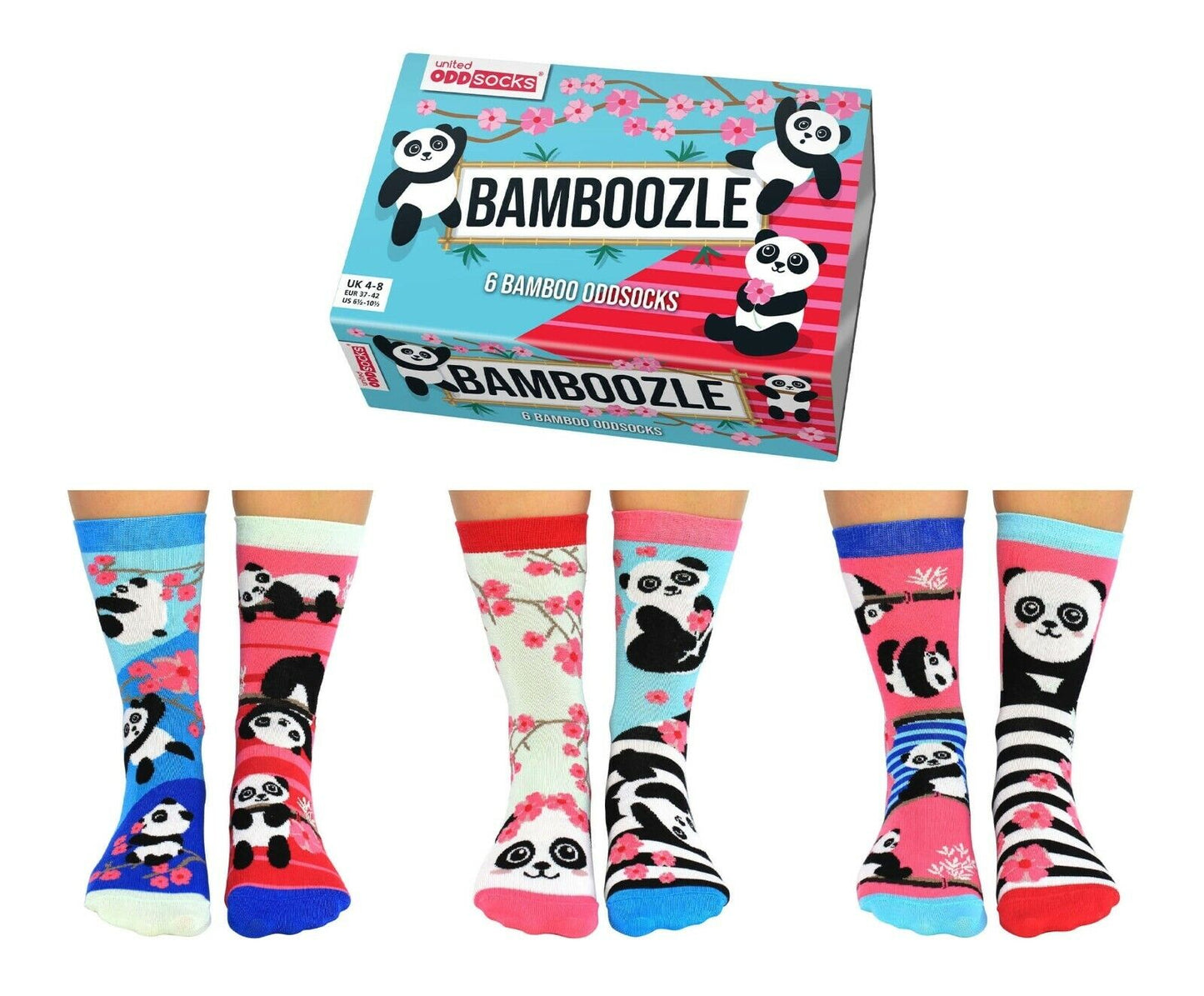 Bamboozle 6 Odd Socks Gift Box-Ladies Size 4-8