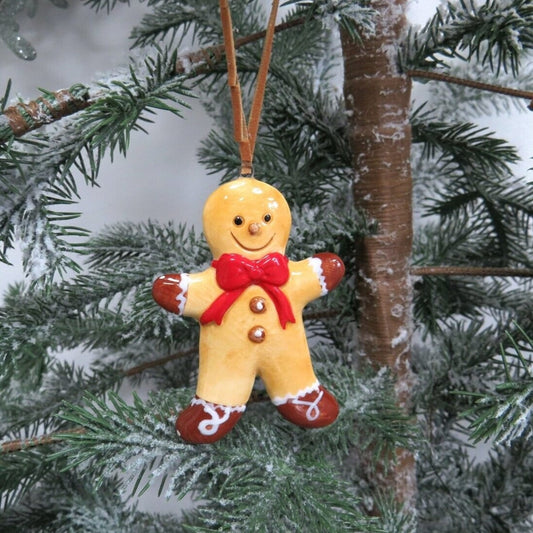 Ceramic Gingerbread Man Hanging Decoration