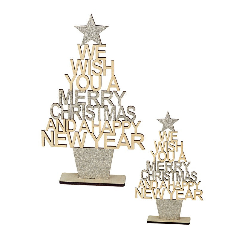 We Wish You A Merry Christmas Tree - 2 Sizes